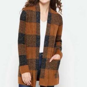 Cyrus Brown and Black Plaid Sweater Size S